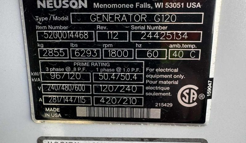 Wacker Neuson G120 KW96 Diesel Generator full